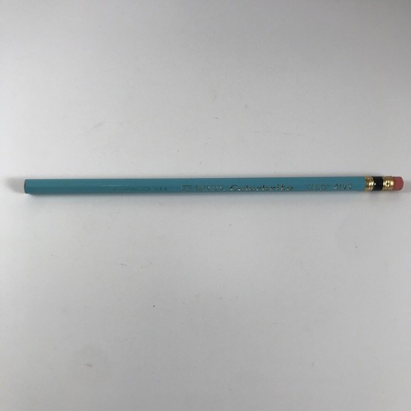 VTG Eberhard Faber Colorbrite Erasable Light Blue 4105 Pencil USA Woodclinched - Picture 4 of 7